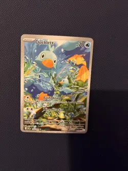 Pokemon TCG Ducklett Illustration Rare Holo White Flare 109/086 - Image 1