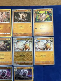Pokemon TCG Mankey, Primeape, Annihilape Bundle x 17 No Dups Inc RH + Masterball - Image 4