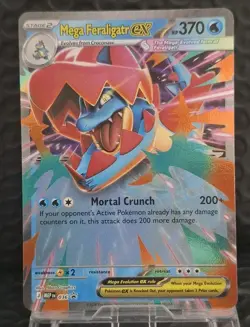 Mega Feraligatr ex 036 Holo Promo ME: Mega Evolution Promo Holo Pokemon Card TCG - Image 1