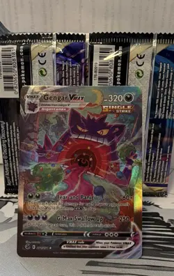 Pokemon TCG Gengar VMAX 271/264 SWSH08 Fusion Strike SR - CUSTOM/FANART - Image 1