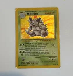 Pokemon TCG Base Set Nidoking 11/102 English Holo Rare Stage 2 1999 90HP - Image 1