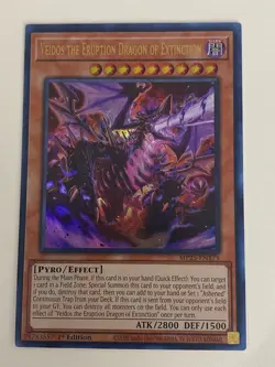 Yugioh Veidos the Eruption Dragon of Extinction - 1st Ultra Rare NM - Free Holo - Image 1