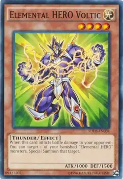 Yugioh! LP Elemental HERO Voltic - SDHS-EN004 - Common - Unlimited Edition Light - Image 1