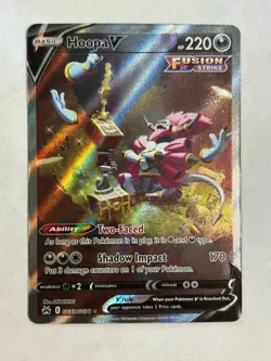 Pokemon TCG Hoopa V GG53/GG70 Holo V Rare Crown Zenith Galarian Gallery NM - Image 1