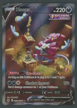 Pokemon TCG Crown Zenith Hoopa V GG53/GG70 Galarian Gallery Ultra Rare Holo NM - Image 1