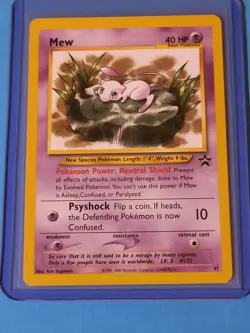 Pokemon TCG Mew 47 Promo Cards Regular Promo English 2000 Basic 40 HP Sugimori - Image 1
