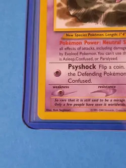 Pokemon TCG Mew 47 Promo Cards Regular Promo English 2000 Basic 40 HP Sugimori - Image 3