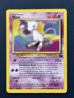 Pokemon TCG Mew Wizards Black Star Promos 8 Regular Promo - LP-/MP+ - Image 1