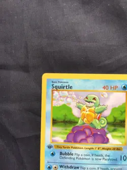 Pokemon Cards: Base Set 1st Edition Common: Squirtle 63/102 - Image 2