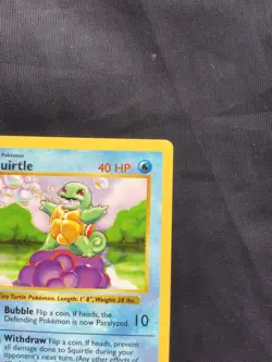 Pokemon Cards: Base Set 1st Edition Common: Squirtle 63/102 - Image 3