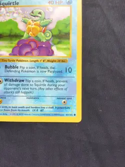 Pokemon Cards: Base Set 1st Edition Common: Squirtle 63/102 - Image 4