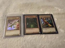 Yugioh Left leg of the Forbidden One LOB-123 Curse Of Dragon Man-Eater Bug Lot - Image 1