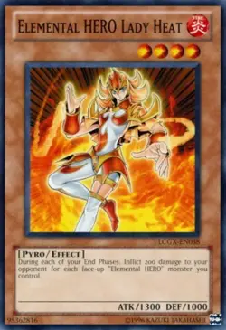 Yugioh! LP Elemental HERO Lady Heat - LCGX-EN038 - Common - Unlimited Edition Li - Image 1