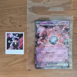 Pokemon TCG: Team Rocket's Mewtwo EX SvP 205 Jumbo Card + Photocard - Image 1