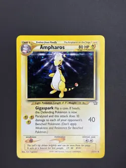 Pokemon Company Pokemon TCG Ampharos 1/111 Neo Genesis Holo Rare HP80 English - Image 3