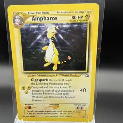 The Pokemon Company Pokemon TCG Neo Genesis Ampharos Holo Rare 1/111 80HP EN - Image 1