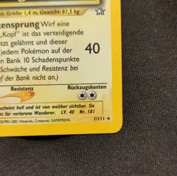 Pokemon TCG Ampharos 1/111 Neo Genesis 2001 Holo Rare Stage 2 80 HP GERMAN - Image 5
