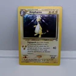 Pokemon Ampharos Neo Genesis Holo Rare 1/111 HP Nintendo 2000 Small crease - Image 1