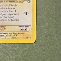 Pokemon Ampharos Neo Genesis 1/111 Holo Rare Stage 2 80 HP 2000 English - Image 3