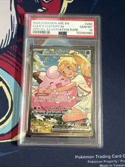 2026 POKEMON ASC EN-ASCENDED HEROES #280 LILLIE'S CLEFAIRY EX PSA 10 - Image 1