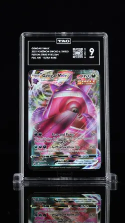 Gengar Vmax 157/264 Full Art - Ultra Rare Fusion Strike Pokemon Tag 9 Mint - Image 1