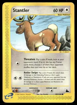 Pokemon Cards Stantler 102/144 Skyridge Common MP - Image 1