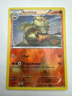 Arcanine 11/122 X & Y BreakPoint Reverse Holo Rare Pokemon Card - Image 1