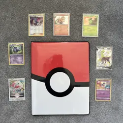 Pokemon Ultra Pro Binder with Mixed Mega S&V SWSH S&M X&Y Bundle of Cards - Image 1