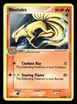 Ninetales 38/106 Uncommon Emerald Pokemon Card - Image 2