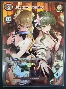 Azuki Trading Card Game Gin and Tonika SR Foil AZK01-079 Gates Awakened Holo - Image 3