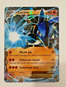 Lucario EX 54/111 MP – Furious Fists Pokemon Card - Image 1