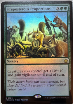 Preposterous Proportions - Foil - Foundations #0109 RARE MTG TCG Card - Image 1