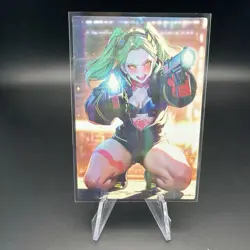 Rebecca Cyberpunk Holographic Anime Collectible Trading Card - Image 1