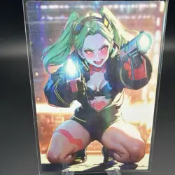 Rebecca Cyberpunk Holographic Anime Collectible Trading Card - Image 2