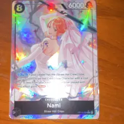 Bandai One Piece Card Game Nami OP15-008 SEC Alt Art Holo 8 Cost 6000 ENG - Image 1