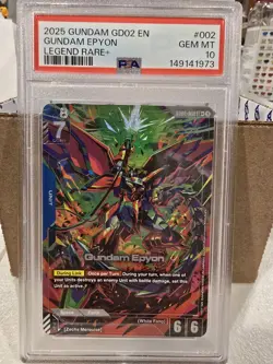 Gundam Epyon (LR+) GD02-002 - Gundam TCG Card Game - Dual Impact PSA 10 - Image 2