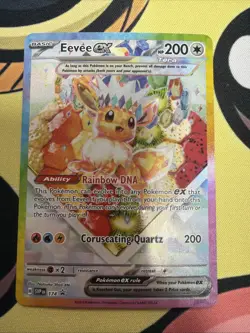 Pokemon TCG Prismatic Evolutions Eevee EX 174 Black Star Promo Card NM - Image 1