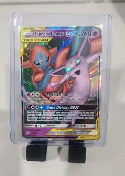 Pokemon TCG Espeon & Deoxys Tag Team GX Unified Minds 72/236 Holo Ultra Rare - Image 1