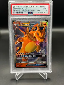Charizard Gx SM211/68 Hidden Fates Tins Sm Black Star Promo Pokemon PSA 9 - Image 1