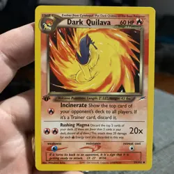 Pokemon TCG 1st Edition Dark Quilava 39/105 Neo Genesis Non Holo VTG WOTC LP - Image 1