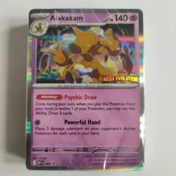 Alakazam MEP 003 - Mega Evolution Stamped, SEALED Prerelease Pokemon Promo - Image 1