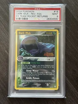 Dark Muk 16/109 Reverse Holo EX Team Rocket Returns 2004 Pokemon Cards - PSA 9 - Image 1