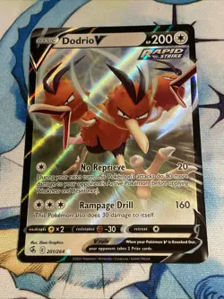 Pokemon TCG Dodrio V 201/264 Ultra Rare Fusion Strike NM/M - Image 1