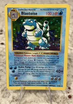 Blastoise Shadowless Base Set Holo 2/102, Pokemon TCG WOTC - Image 1