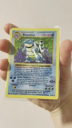 Blastoise Shadowless Base Set Holo 2/102, Pokemon TCG WOTC - Image 2