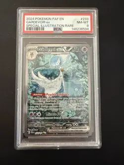 Pokemon TCG Paldean Fates Gardevoir EX #233 Special Illustration Rare PSA 8 - Image 1