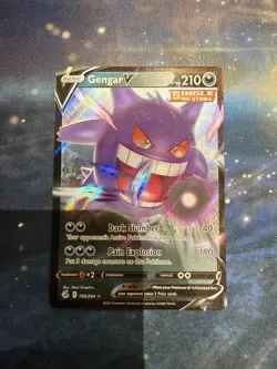 Pokemon TCG Gengar v Fusion Strike 156/264 Holo Ultra Rare NM - Image 1