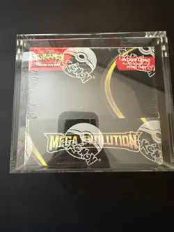 Pokemon TCG Mega Evolution Enhanced Booster Box Sealed with Acrylic Case - Image 1