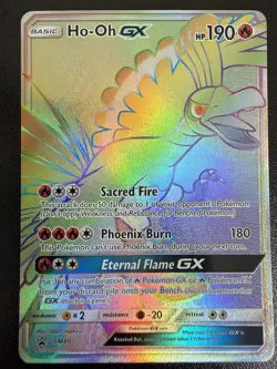 Pokemon TCG Ho-Oh GX Rainbow Rare Sun Moon Promo SM80 - Image 1