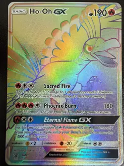 Pokemon TCG Ho-Oh GX Rainbow Rare Sun Moon Promo SM80 - Image 2